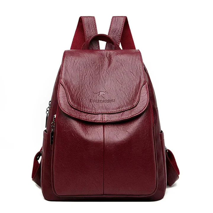 Durable Leather Backpack for Women with Timeless Style, view 8 - Elena Harper