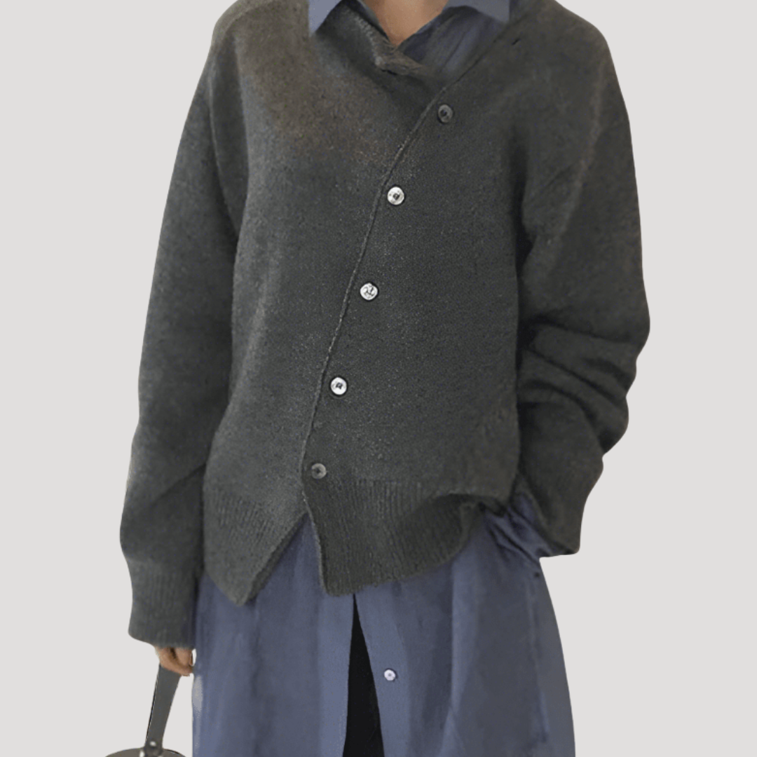 Asymmetrical Button-Front Women's Cardigan