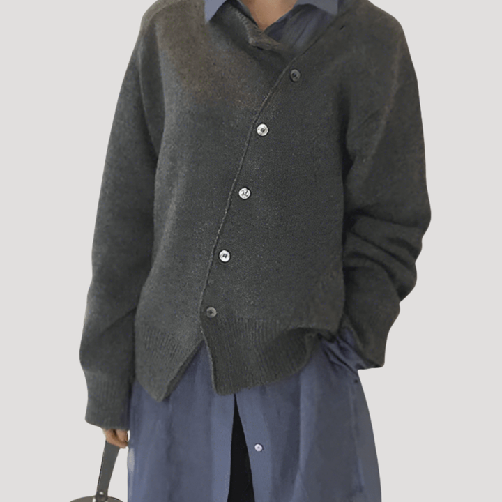 Asymmetrical Button-Front Women's Cardigan