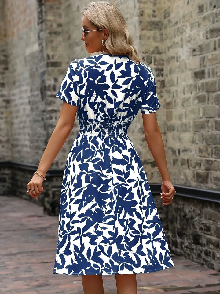 Wrap Dress with Floral Pattern Livia Fresh and Stylish, view 4 - Elena Harper