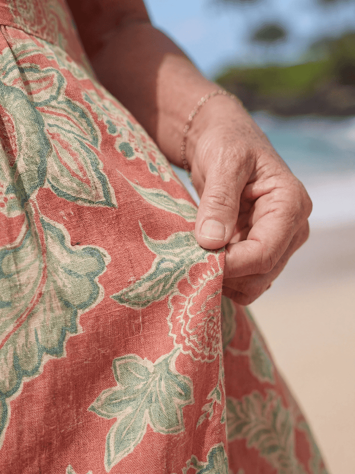 Emma & Rose Cape Town Maui™ Beach Midi Dress, flowy fabric, floral print, sleeveless design, perfect for summer beachwear.