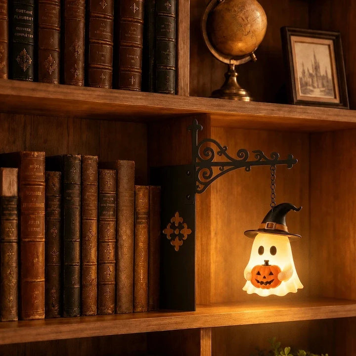 Halloween Ghost & Lantern Bookshelf Light