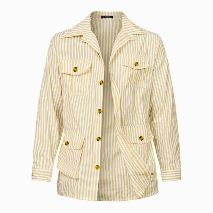 Davion Casual Shirt with Belt and Multiple Pockets, view 3 - Elena Harper