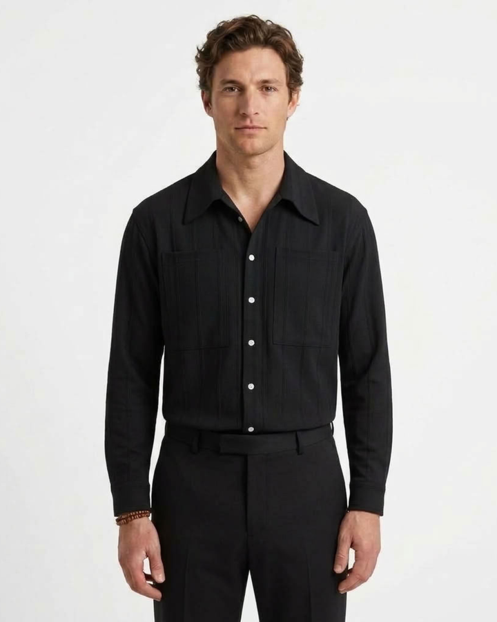 Refined Ribbed Shirt for Men