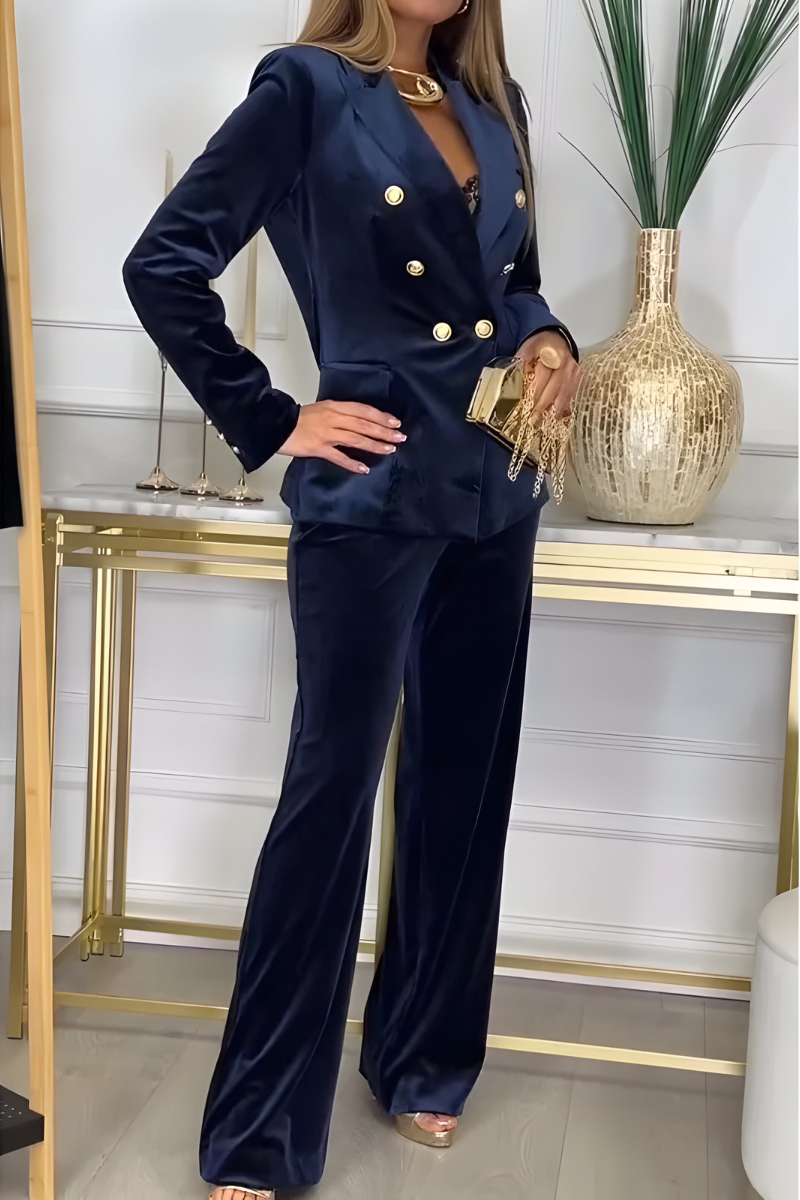 Nira™ | Chic Velvet Two-Piece Suit