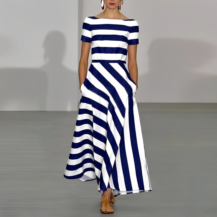 Rebecca Elegant A-line Maxi Dress for Women, view 2 - Elena Harper