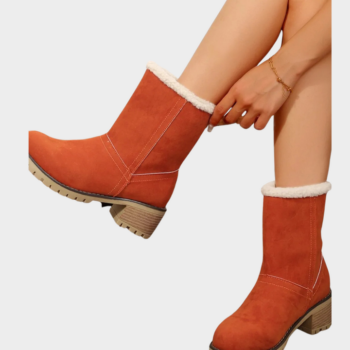 Brynn Winter Boots with Medium Heel, view 3 - Elena Harper