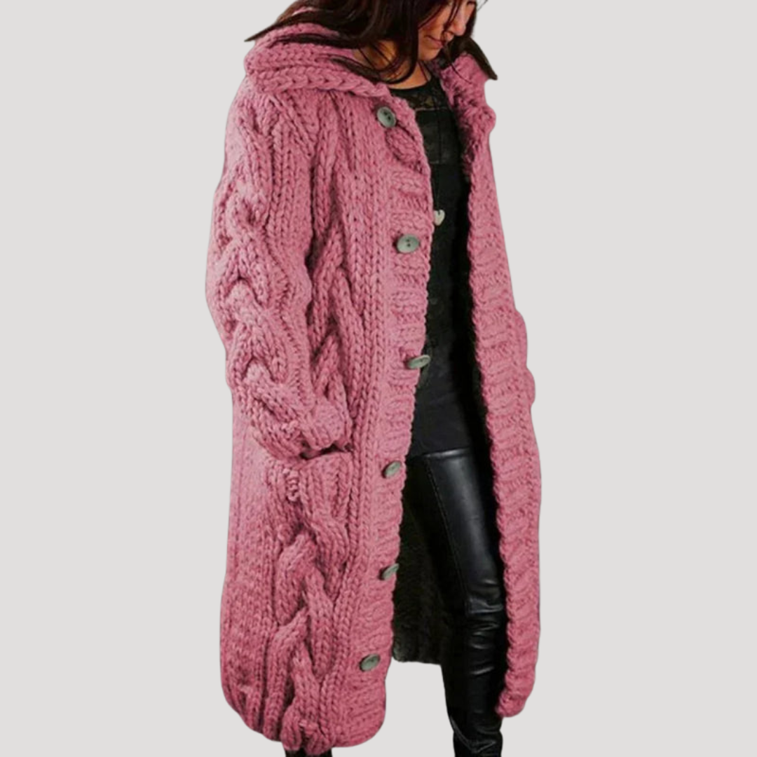 Women's Hooded Button-Up Cardigan