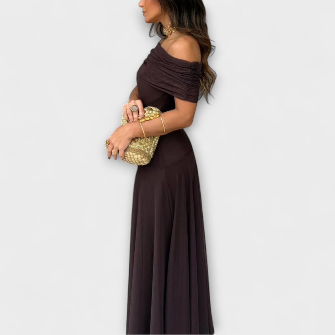 Meadow - Toledo One-Shoulder Mesh Maxi Dress