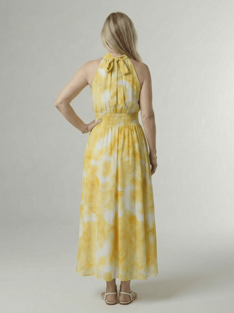 Sylin™  |  Gathered Halter Midi Dress