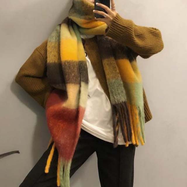 Warm Plaid Scarf