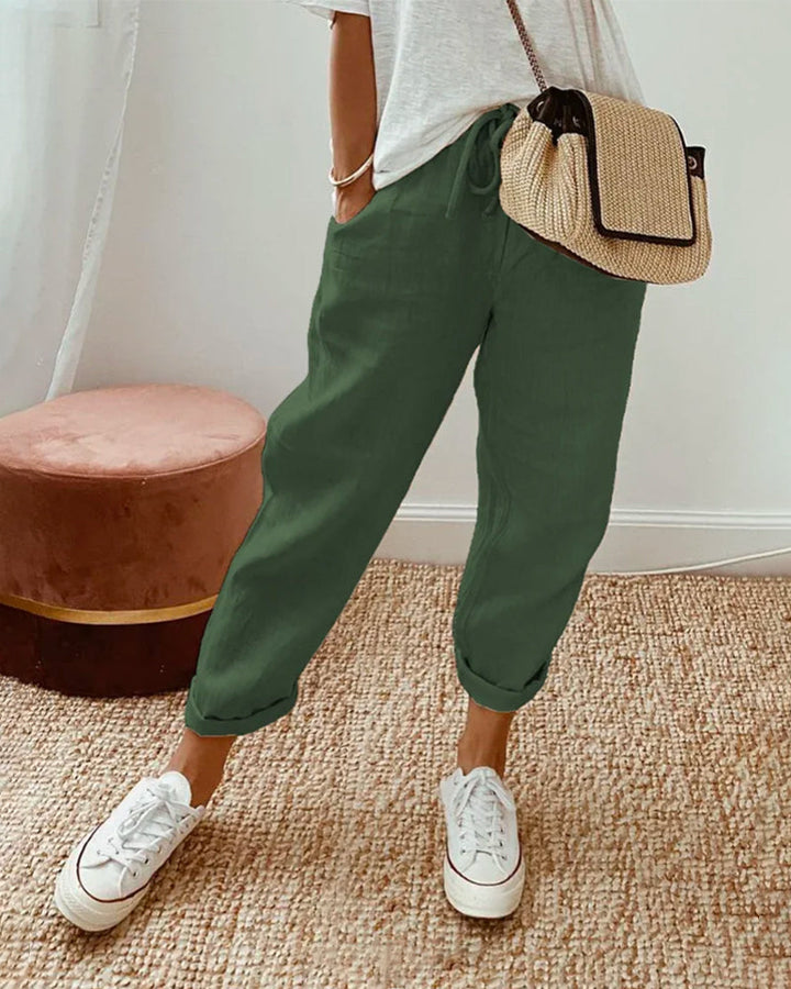 Lucie Lightweight Fluid Pants, view 5 - Elena Harper