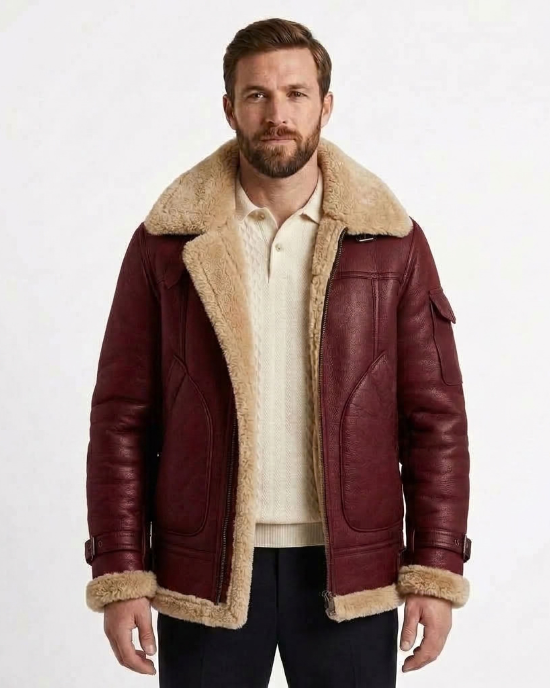 Structured Fleece-Lined Jacket For Men