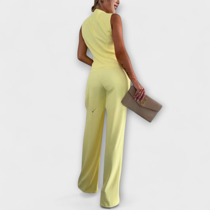 Wilhelmina - Chic Sleeveless Top and Pants Ensemble