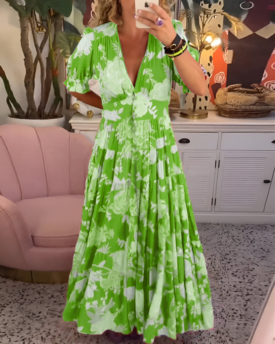 Lana Summer Bloom Maxi Dress - Elena Harper