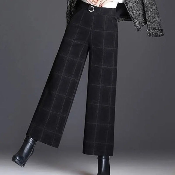 Agnese Cozy Checkered Pants, view 4 - Elena Harper