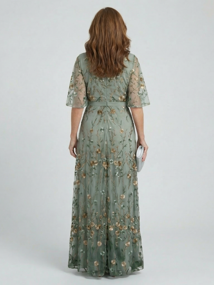 CHIC CHIFFON MIDI DRESS FOR WOMEN
