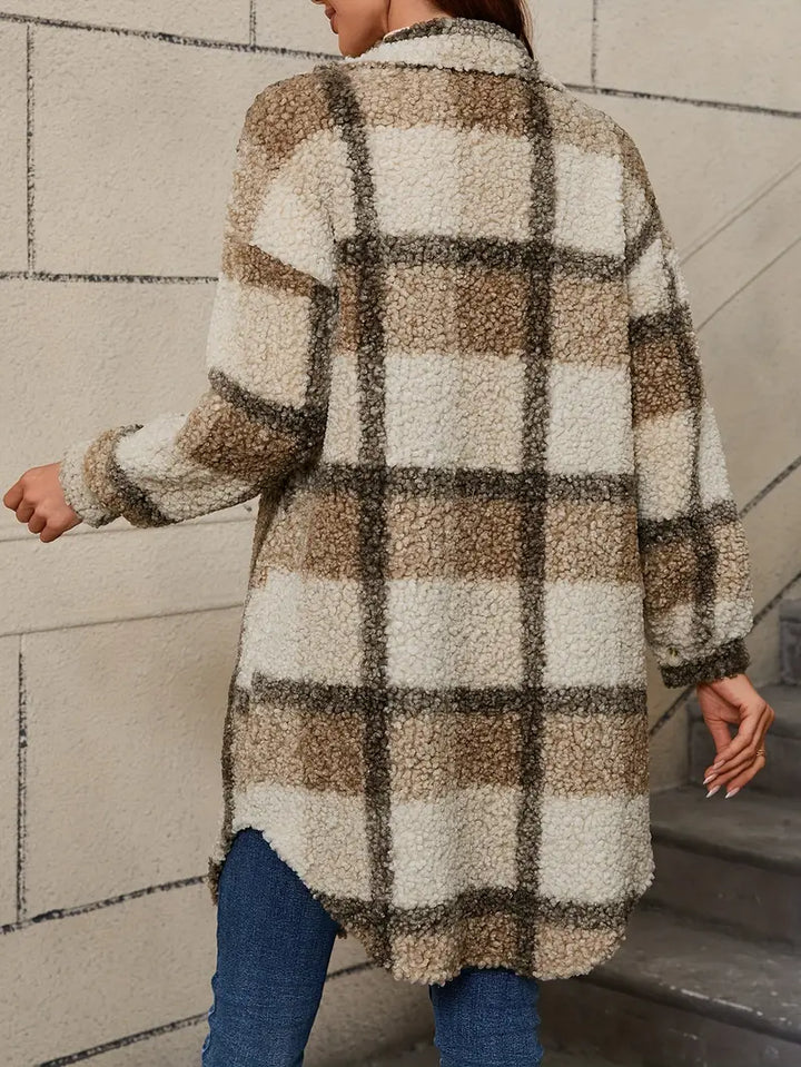 Isabelle™ | Comfortable Checked Teddy Coat