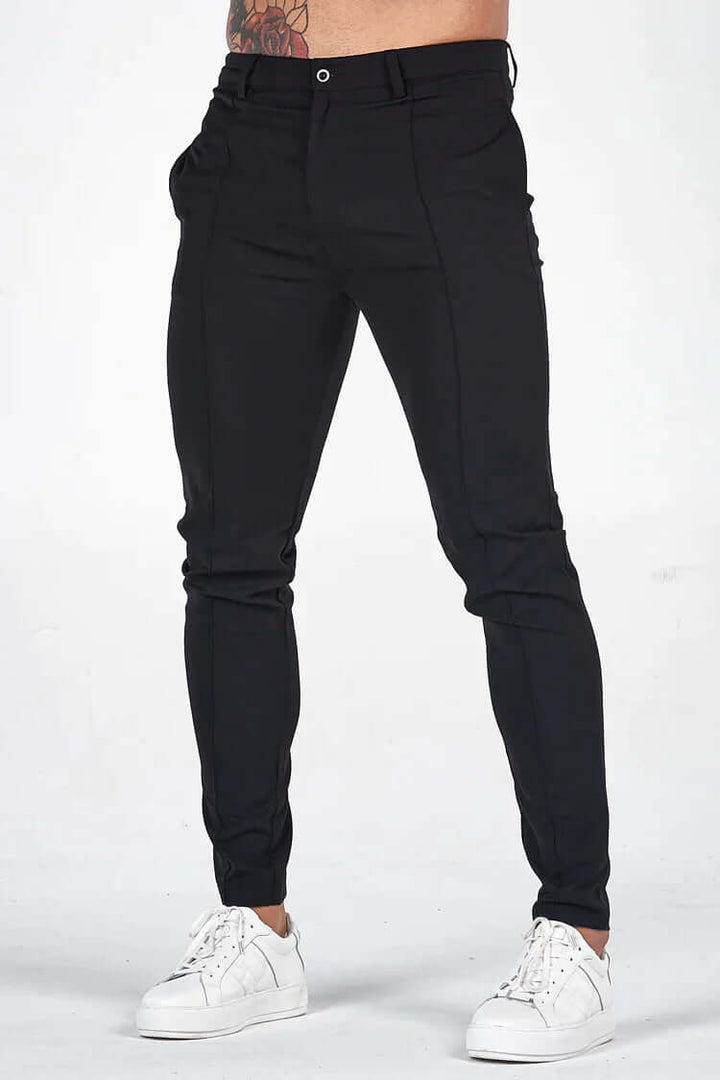 Men's Slim Fit Long Trousers Stylish & Comfortable, view 2 - Elena Harper