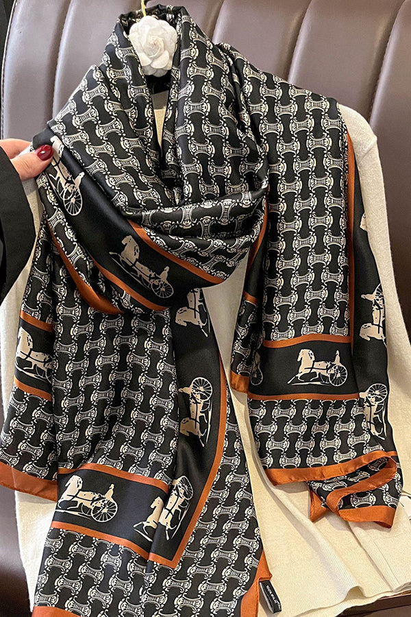 Elegant Imitation Silk Oversized Shawl Scarf