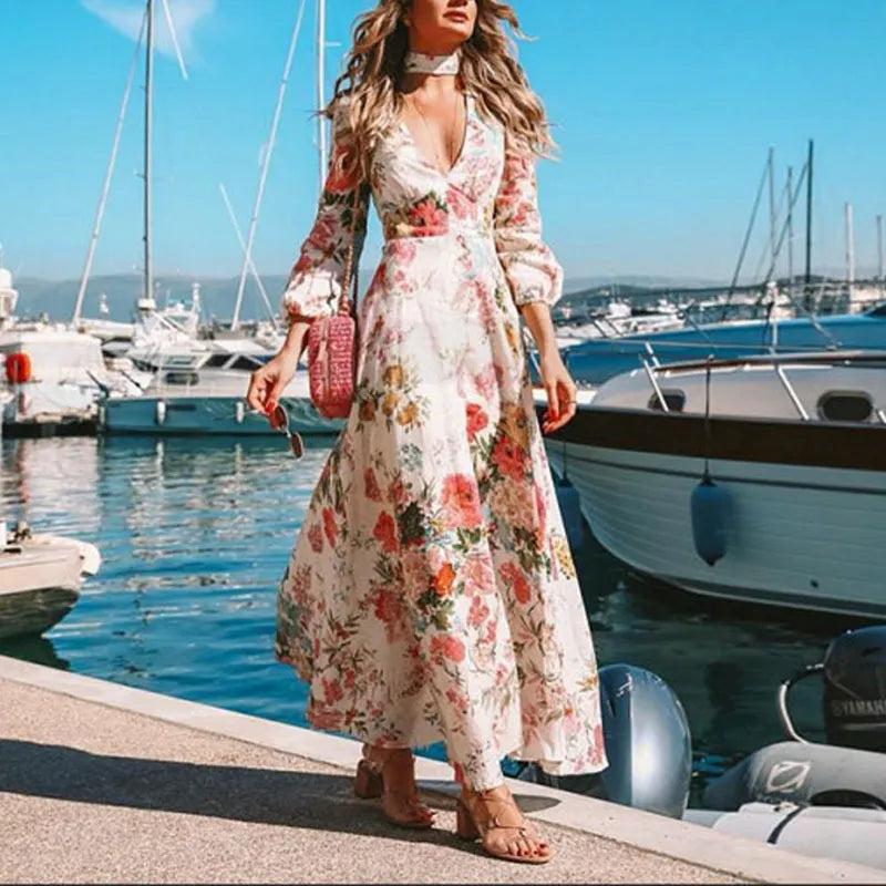 Emma - Elegant floral print dress