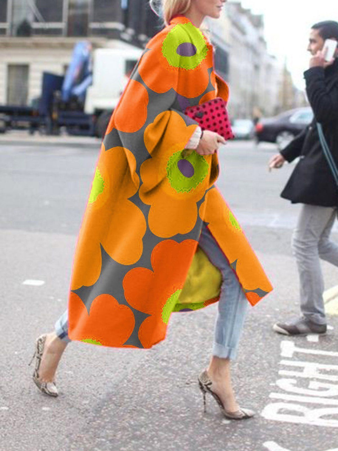 Women's Printed Coat with Long & Stylish | EB