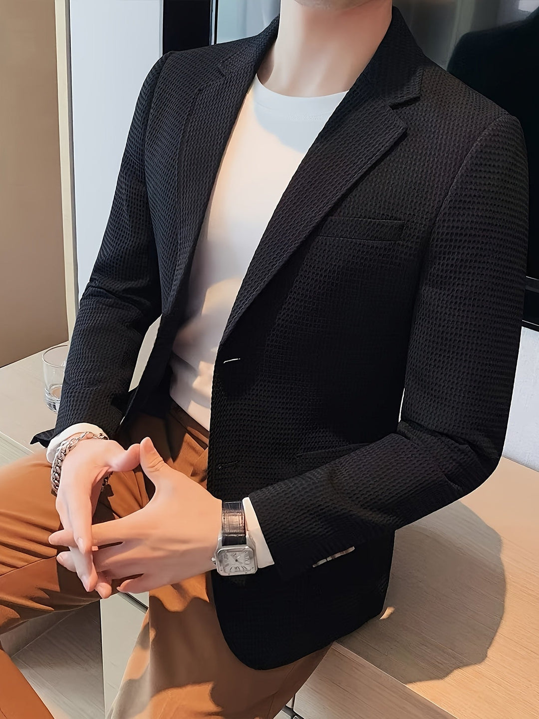 LAURENT MONACO | TEXTURED KNIT JACKET FOR MEN
