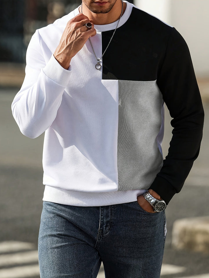 Ronald Modern Colour-Block Sweatshirt, view 10 - Elena Harper