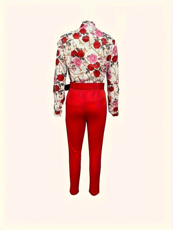Susanna Elegant Floral Two-Piece Set, view 8 - Elena Harper