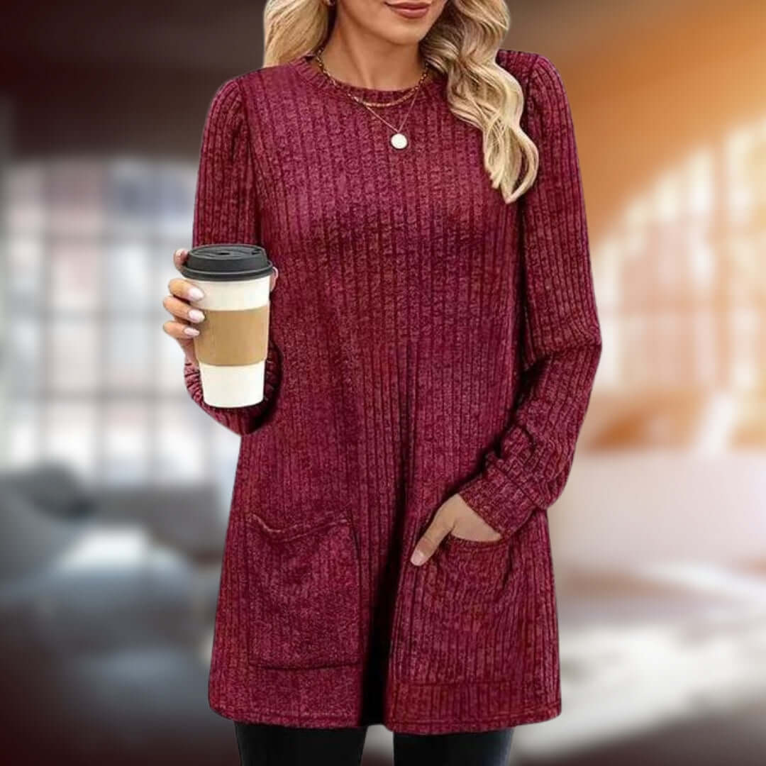 Women's Medium Length Sweater, view 7 - Elena Harper