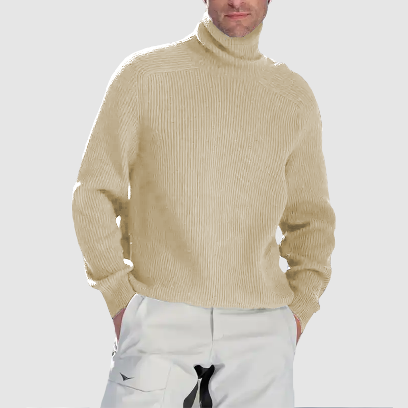 Men's Ribbed Roll Neck Jumper – Kellen