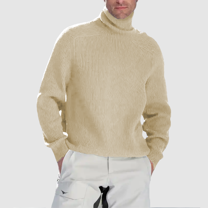 Men's Ribbed Roll Neck Jumper – Kellen