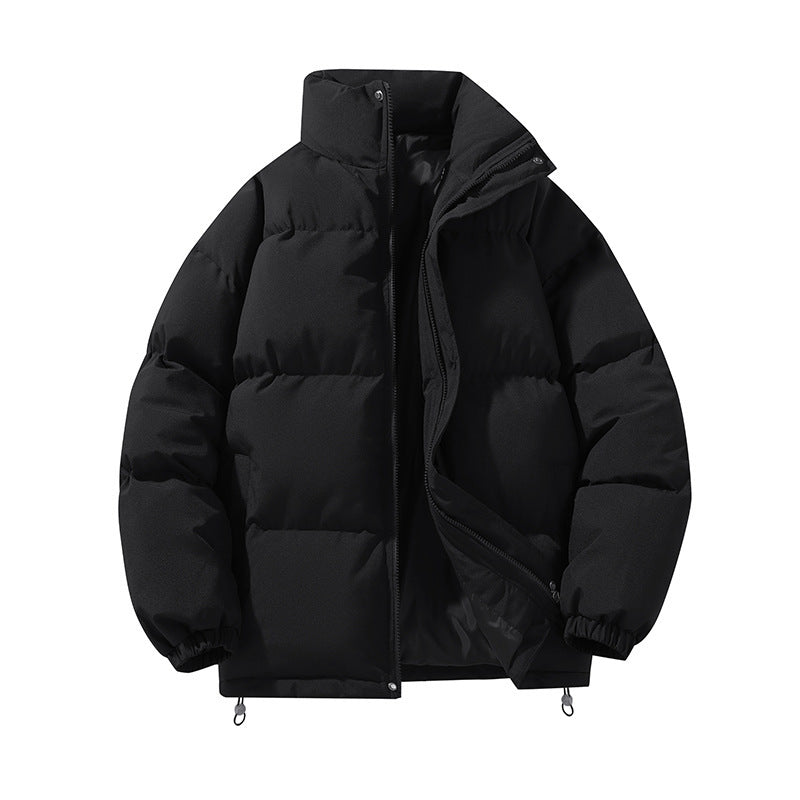Women's Thick Padded Winter Jacket with High Collar for Cold Season