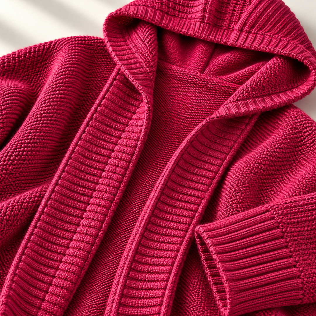 Women's Hooded Chunky Knit Longline Cardigan