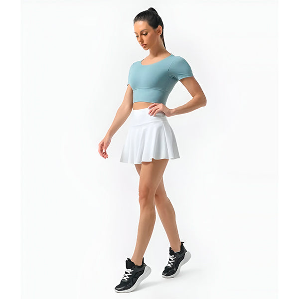 Gia Comfortable Skirt with Integrated Pocket and Shorts, view 10 - Elena Harper