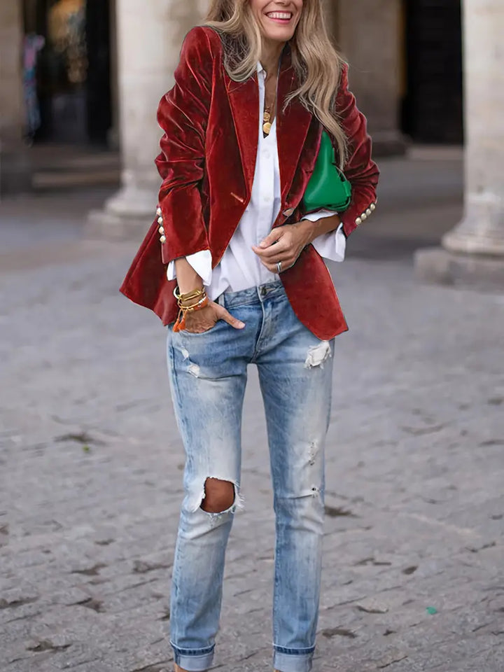 Sabina | Women's Classic Blazer with Single Button Closure