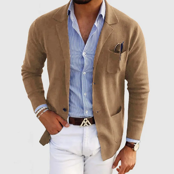 Luxurious Blazer for Men in Soft Material - Elena Harper
