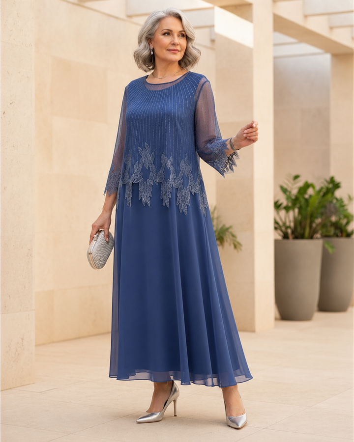 Juline™ | Elegant Belly-Camouflaging Embroidered Midi Dress