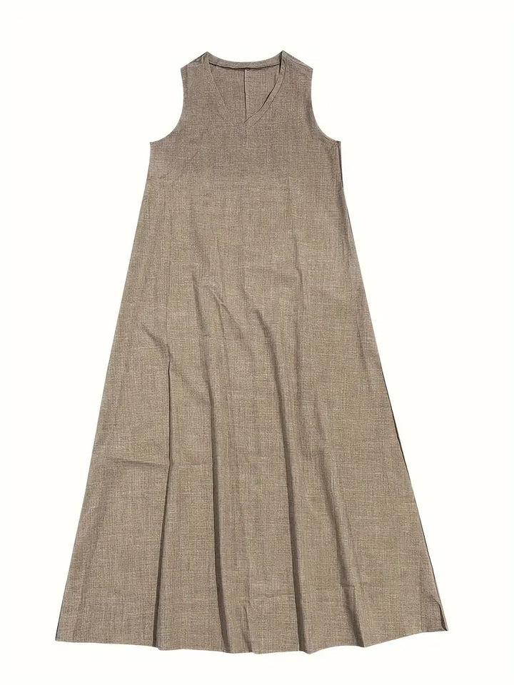 Guan Casual Linen Maxi Dress, view 5 - Elena Harper