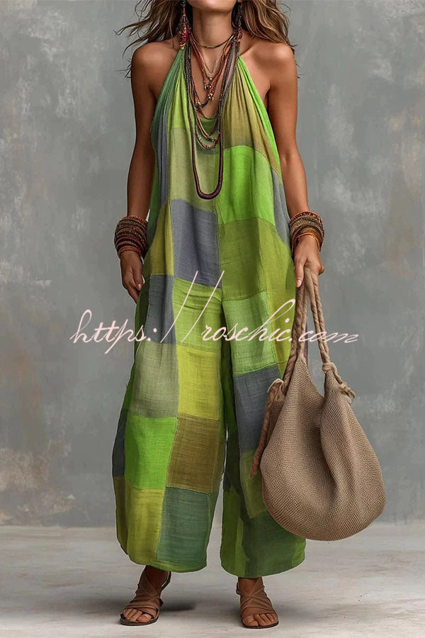 Maya Boho Chic Patchwork Jumpsuit