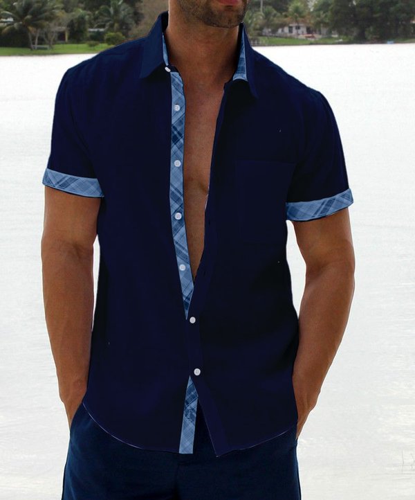 Harold Men's Casual Shirt in Checkered Design with Button-Down Collar, view 10 - Elena Harper