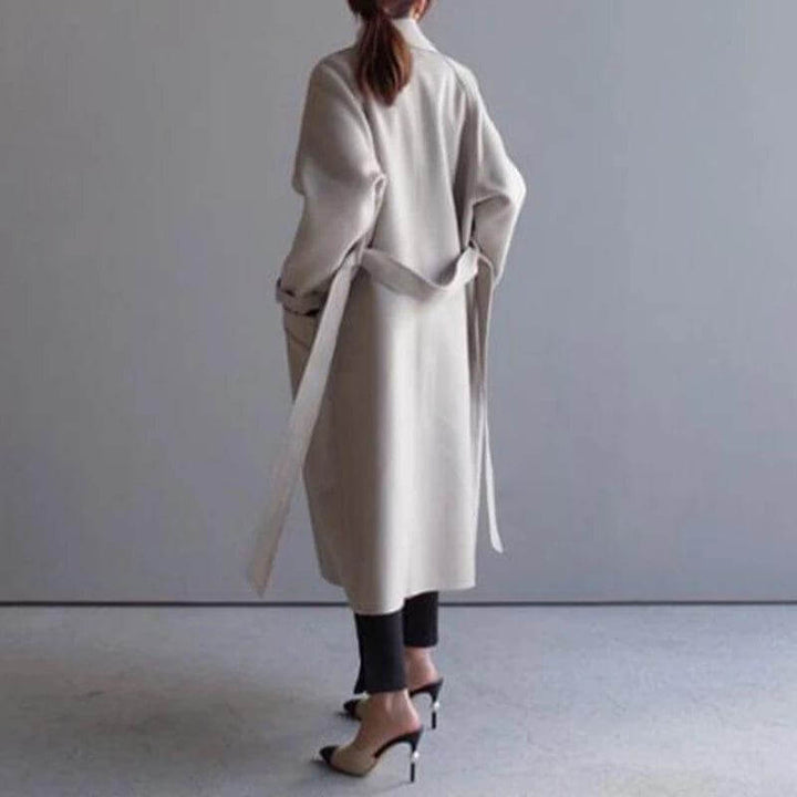 Long Double-Breasted Coat, view 4 - Elena Harper