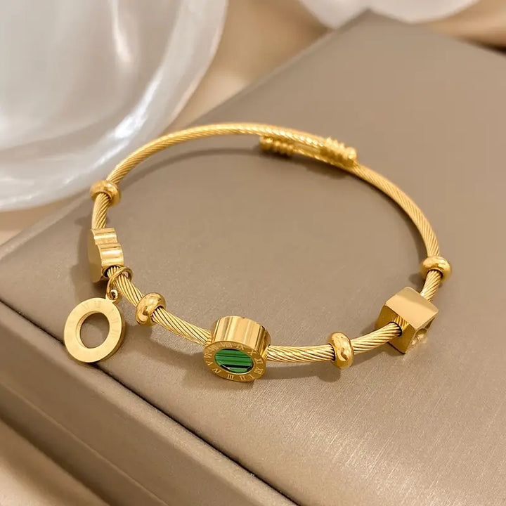 Refined Gold Bracelet with Subtle Details