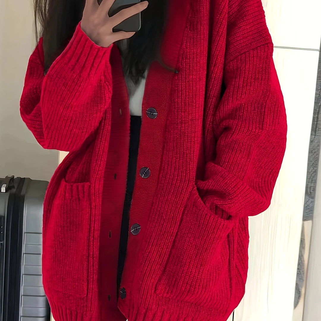 Charlotte - Elegant Oversized Buttoned Cardigan