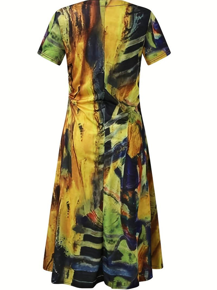 Abiyah - Casual Bohemian Short Sleeve Dress