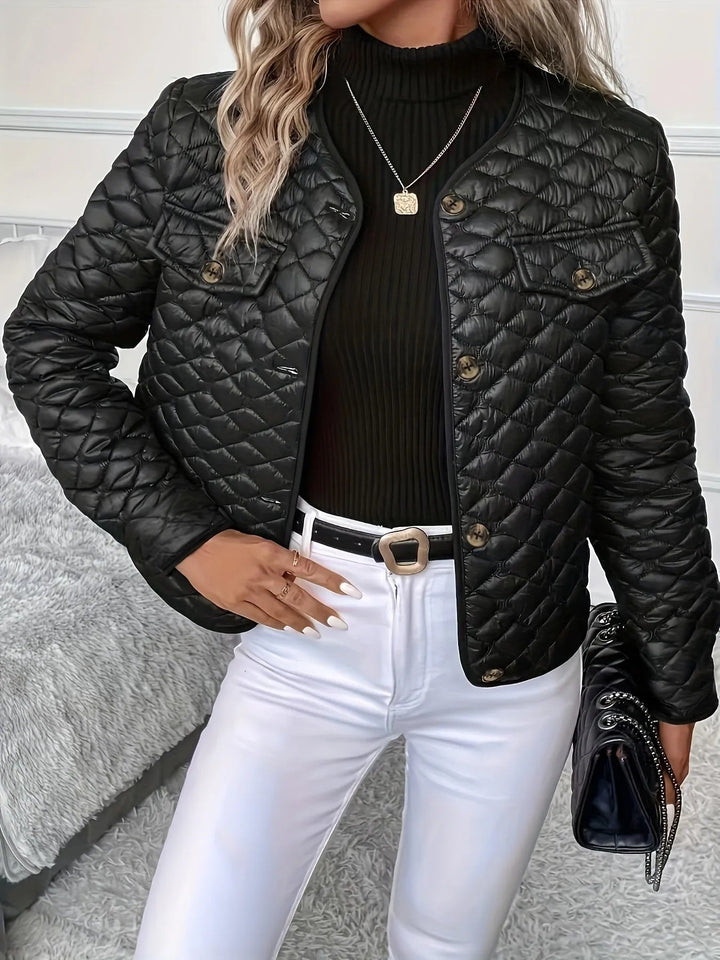 Mariba Classic Black Quilted Jacket - Elena Harper