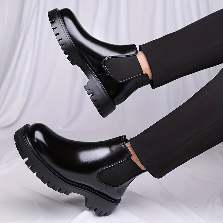 Foster Rugged-Sole Chelsea Boots, view 2 - Elena Harper