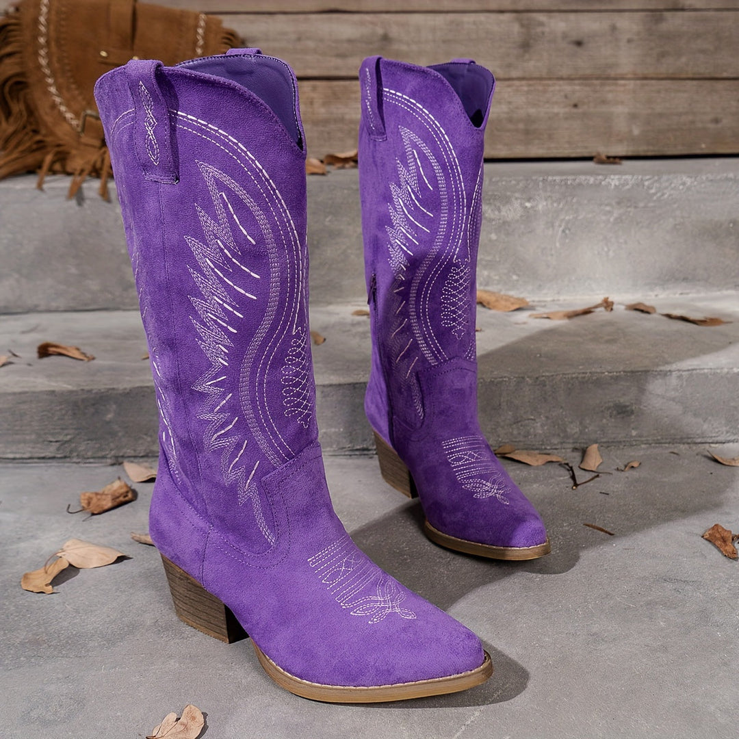 Cowboy Boots Made of Suede Bella EB, view 4 - Elena Harper
