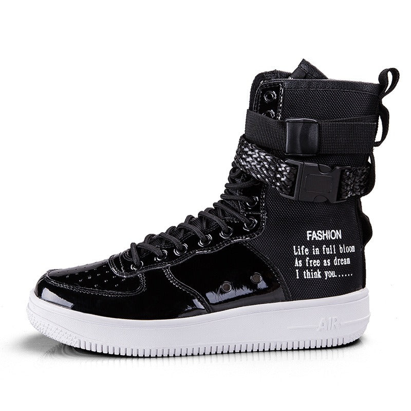 High-top men's reinforced canvas urban style boots - Esteban