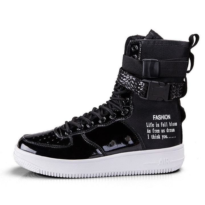 High-top men's reinforced canvas urban style boots - Esteban